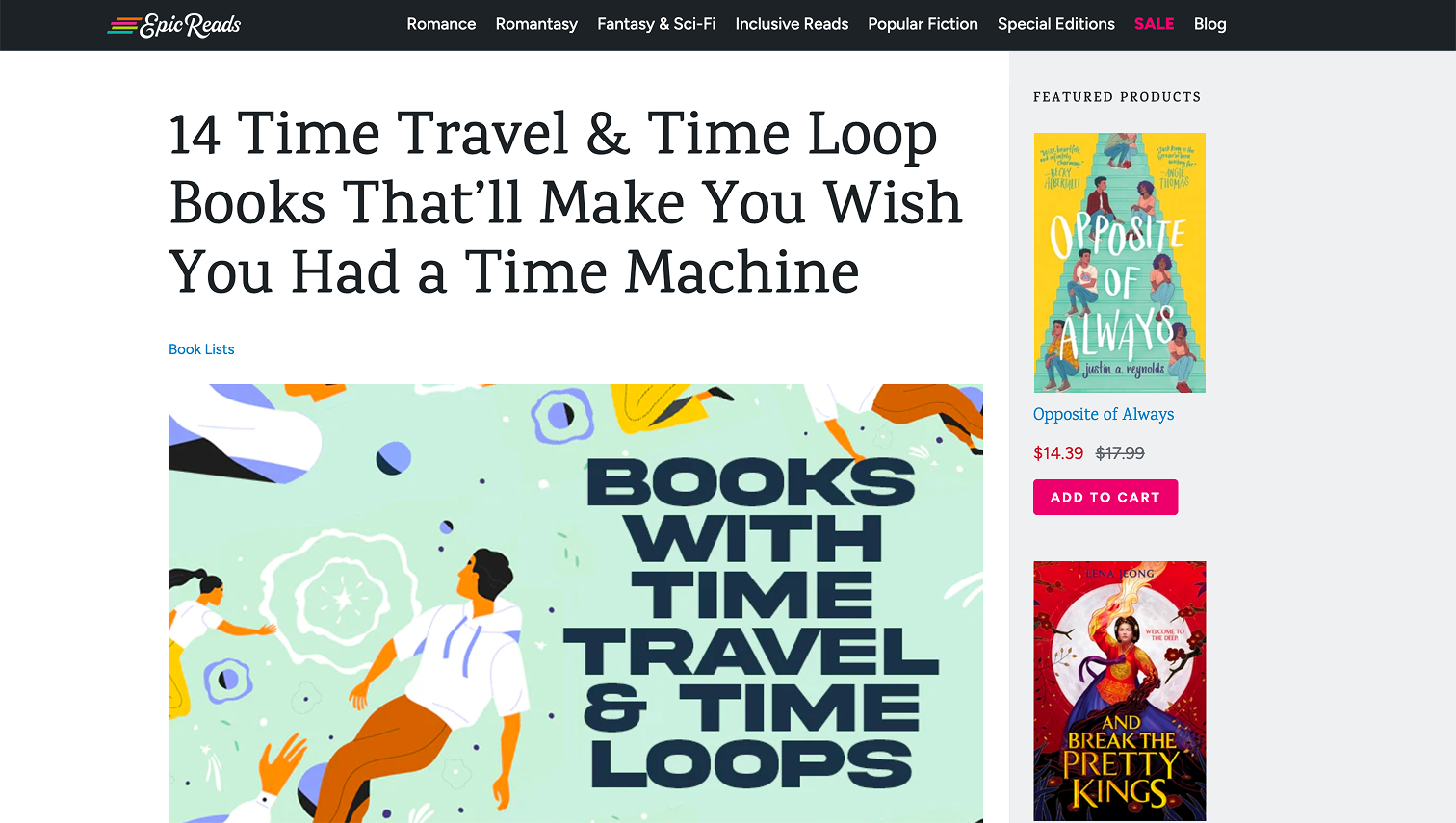 Epic Reads — 14 Time Travel Books article