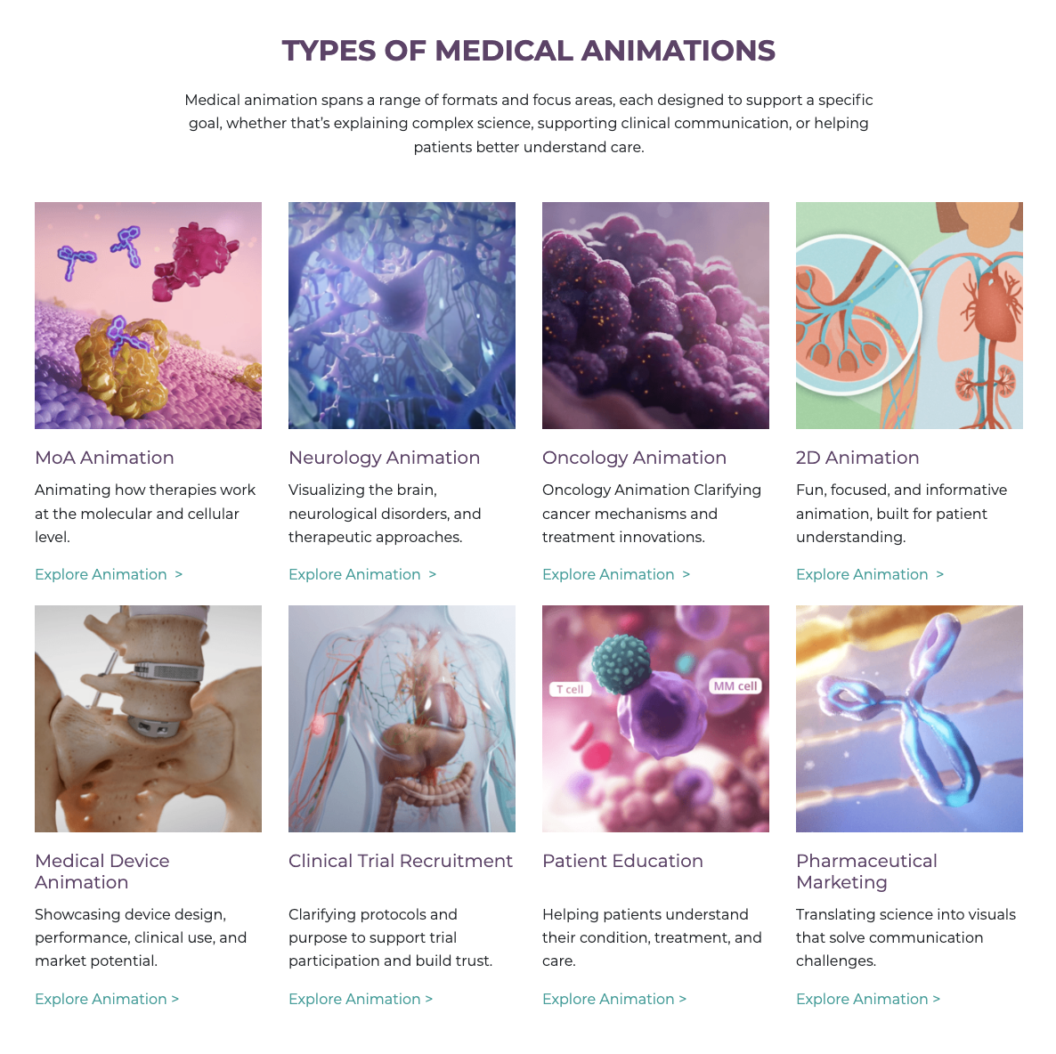 XVIVO — Types of Medical Animations